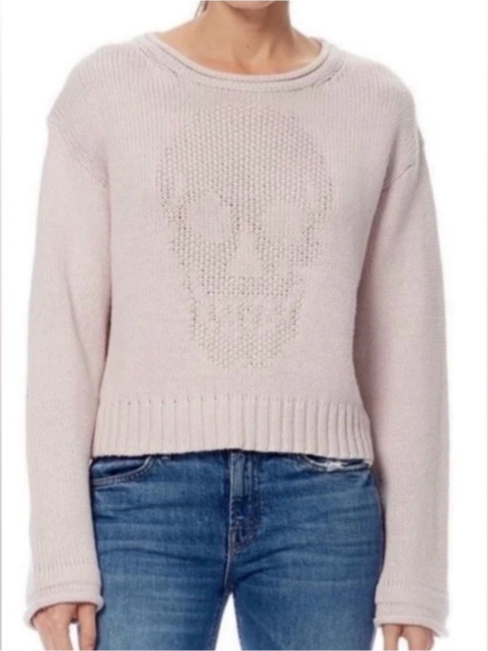 Skull Cashmere Women’s Bonnie chunky knit sweater Light Pink size XS